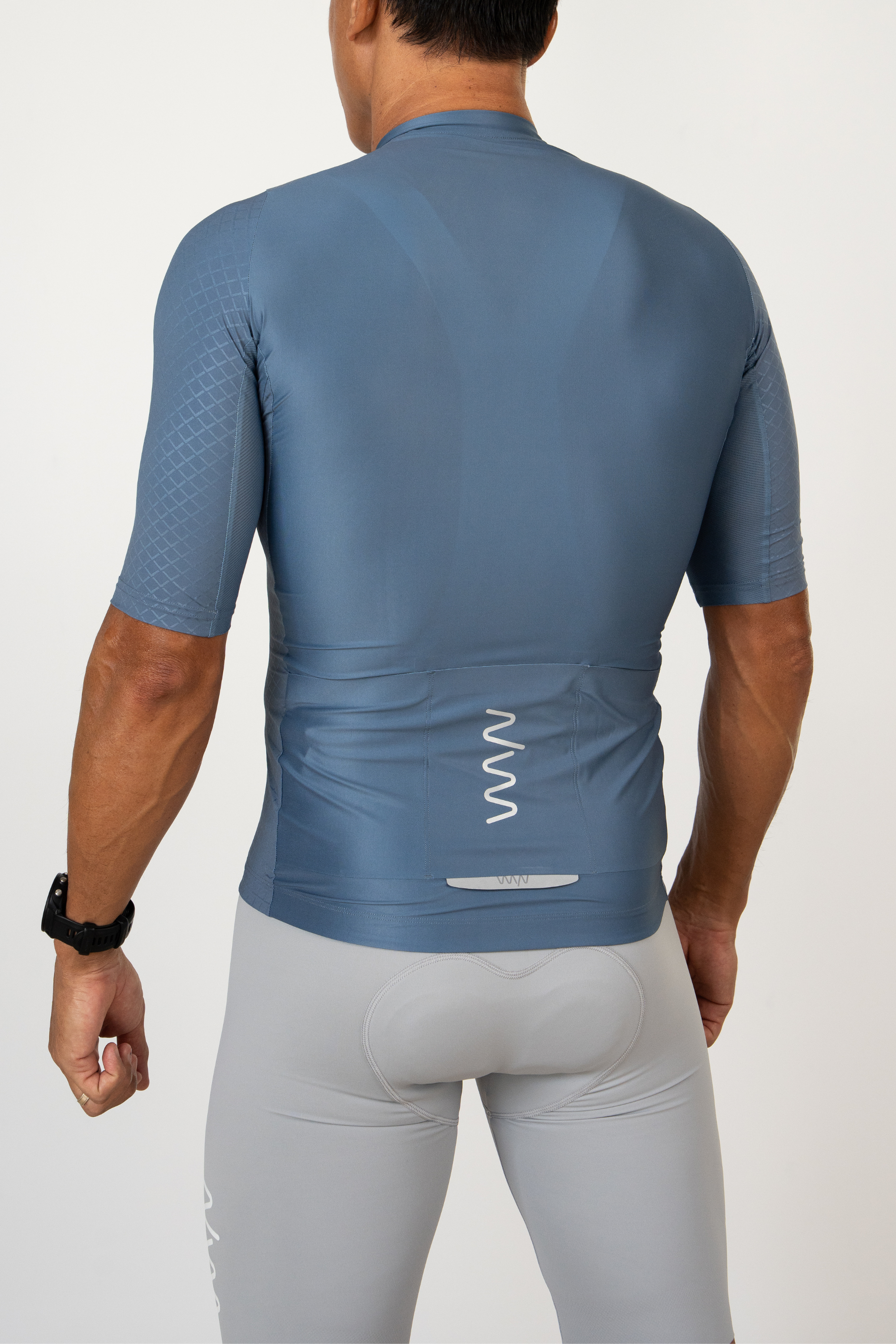 Men's LUCEO Pro Racer Cycling Jersey - Steel Blue