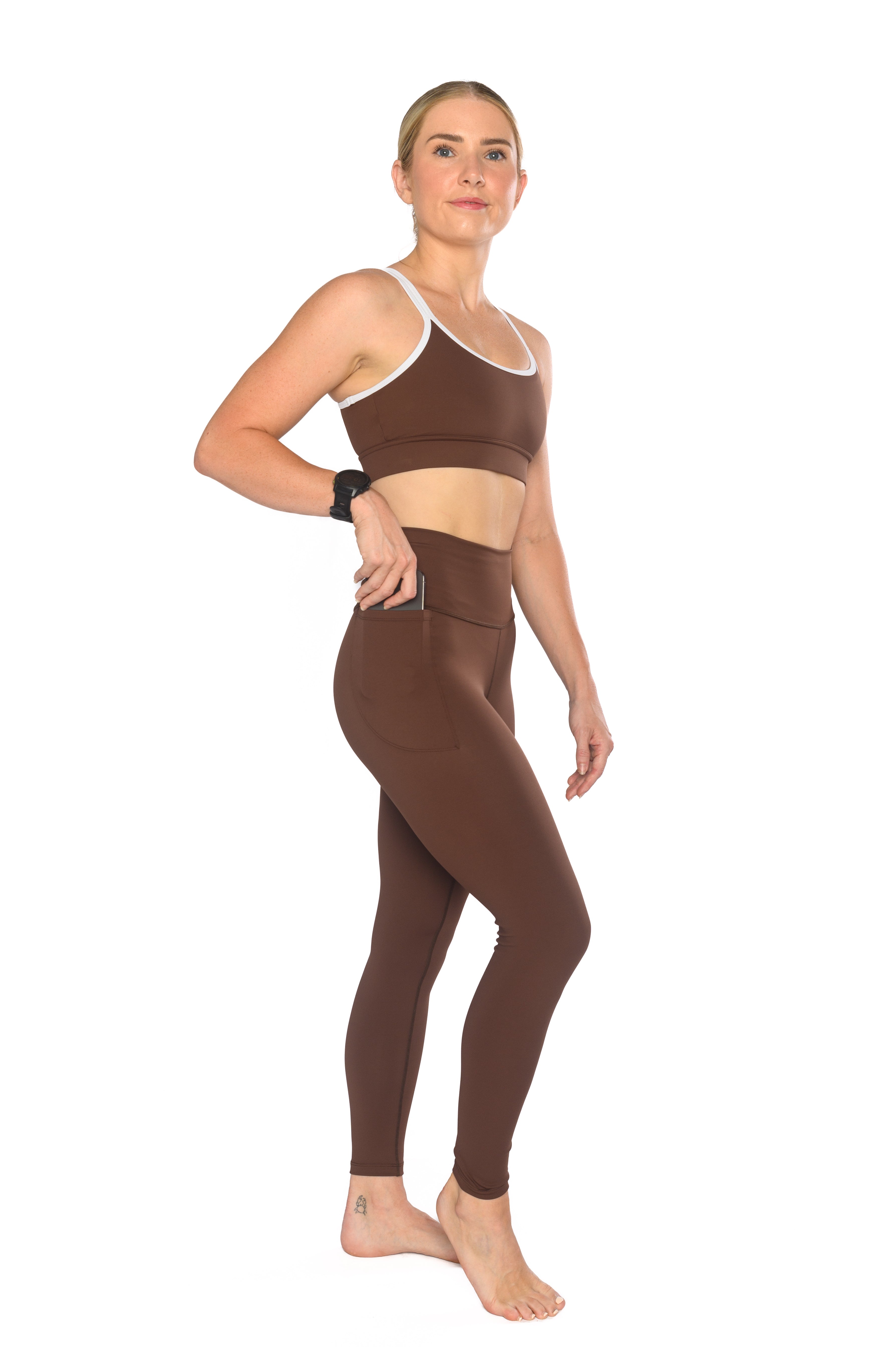 Women's Flow & Go Full Length Tights - Cocoa