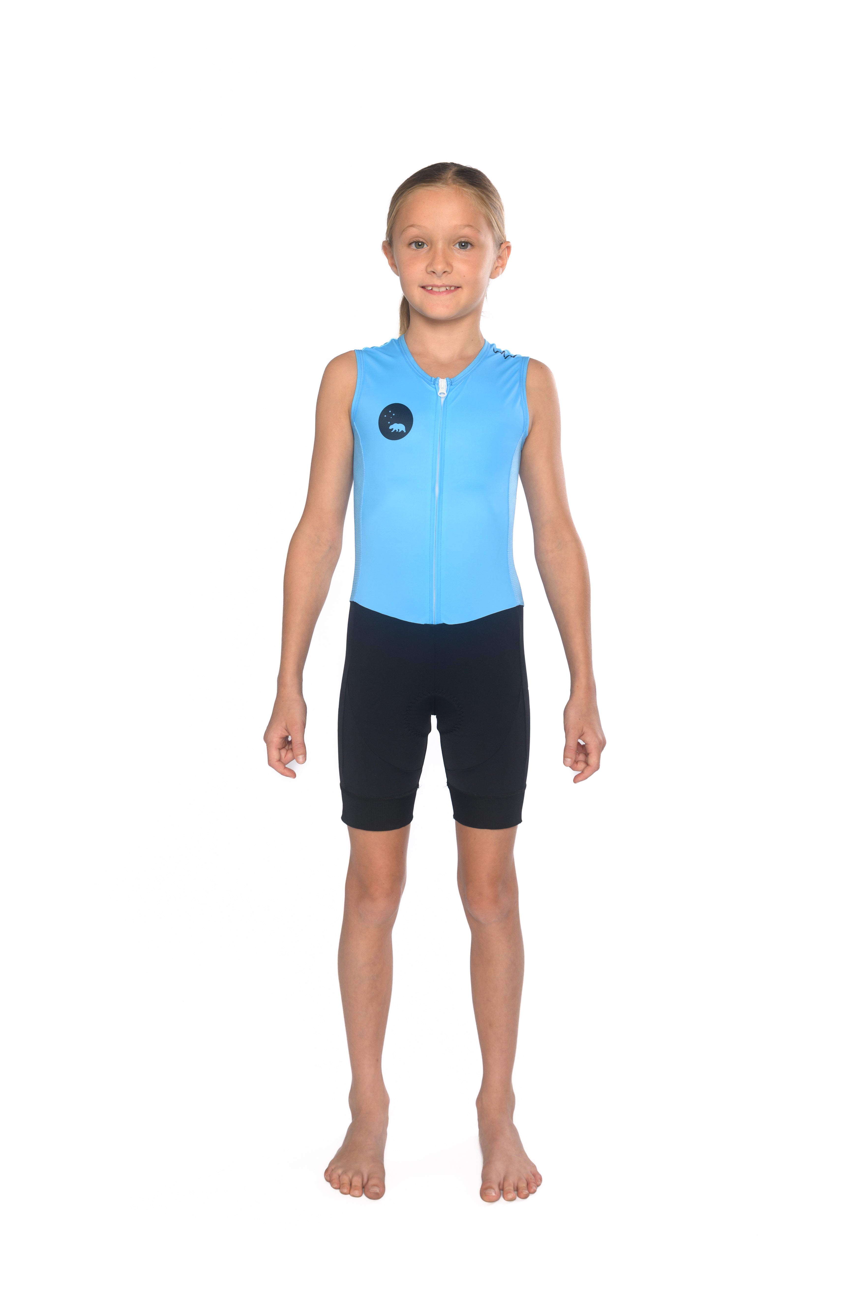 Unisex Youth Triathlon Suit - Sky Blue