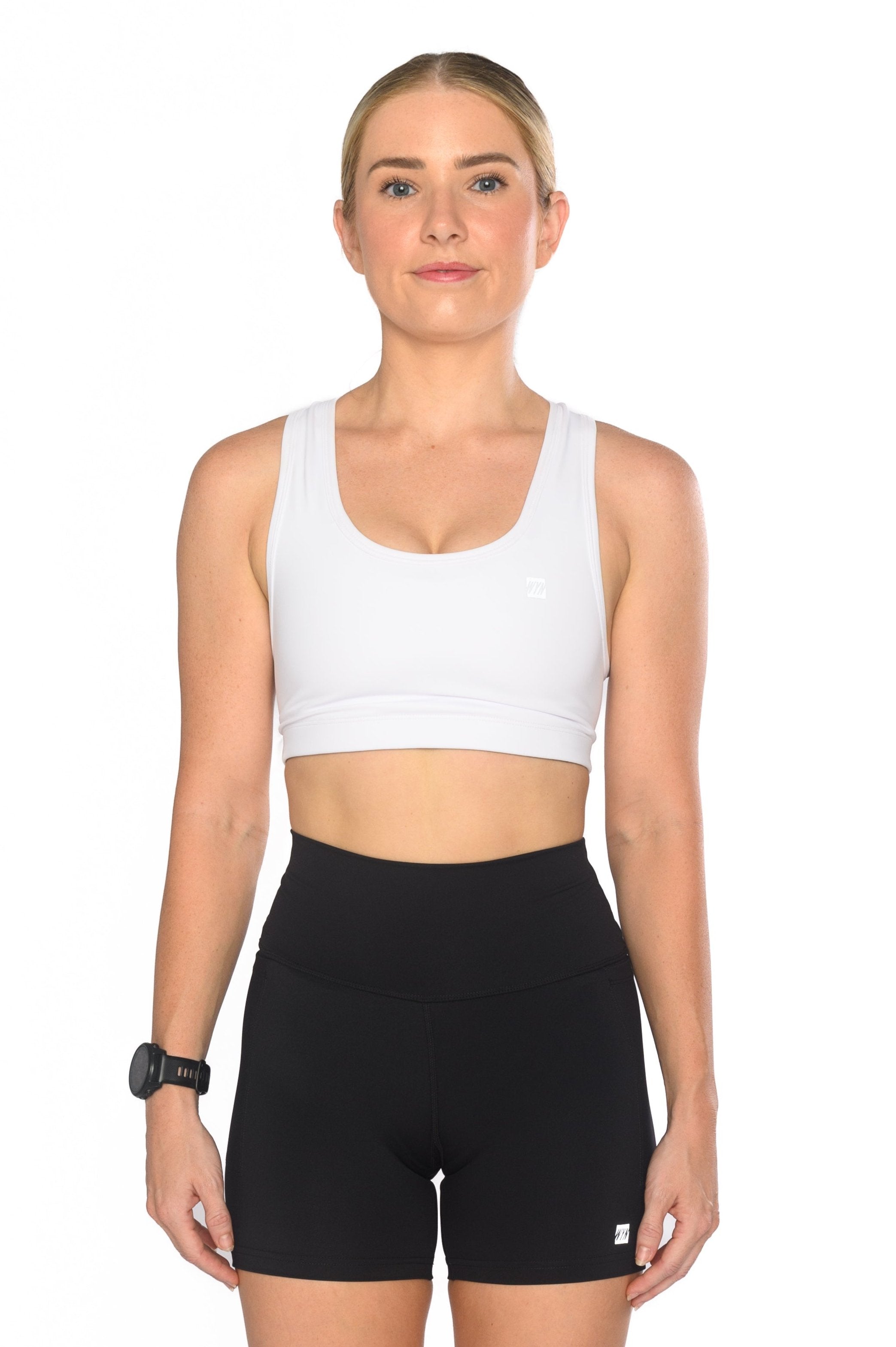 Women's Racergirl Racerback Sports Bra - white