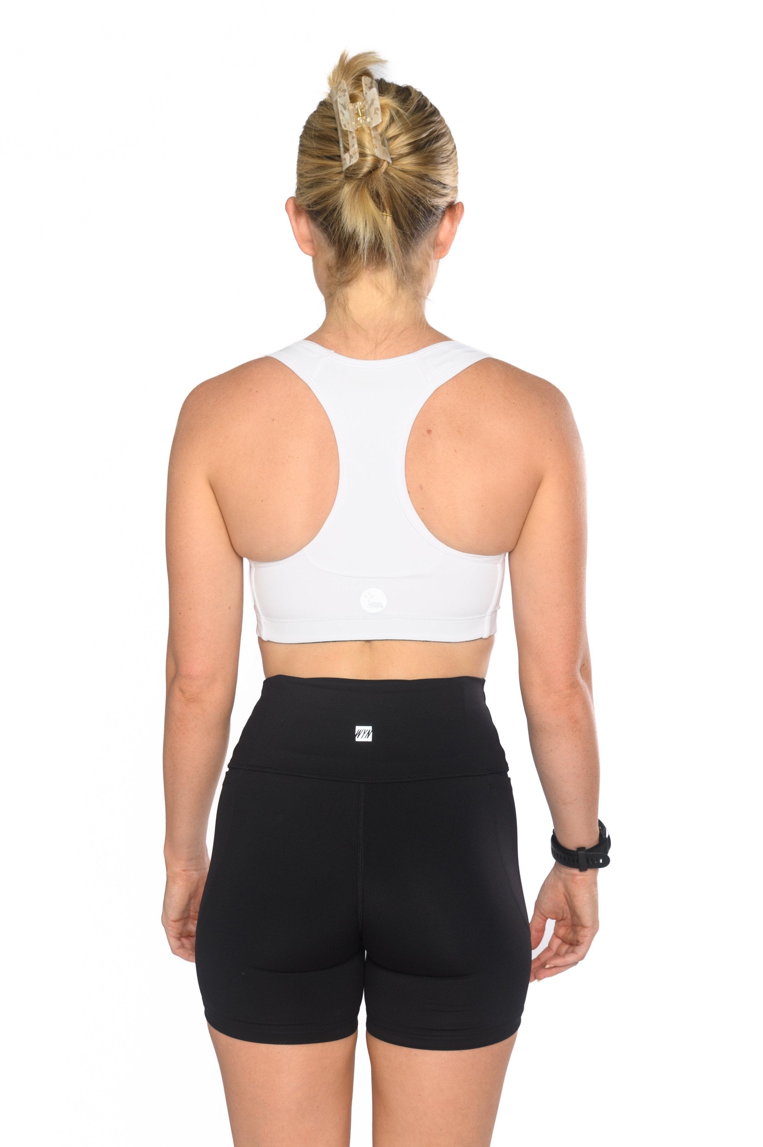 Women's Racergirl Racerback Sports Bra - white