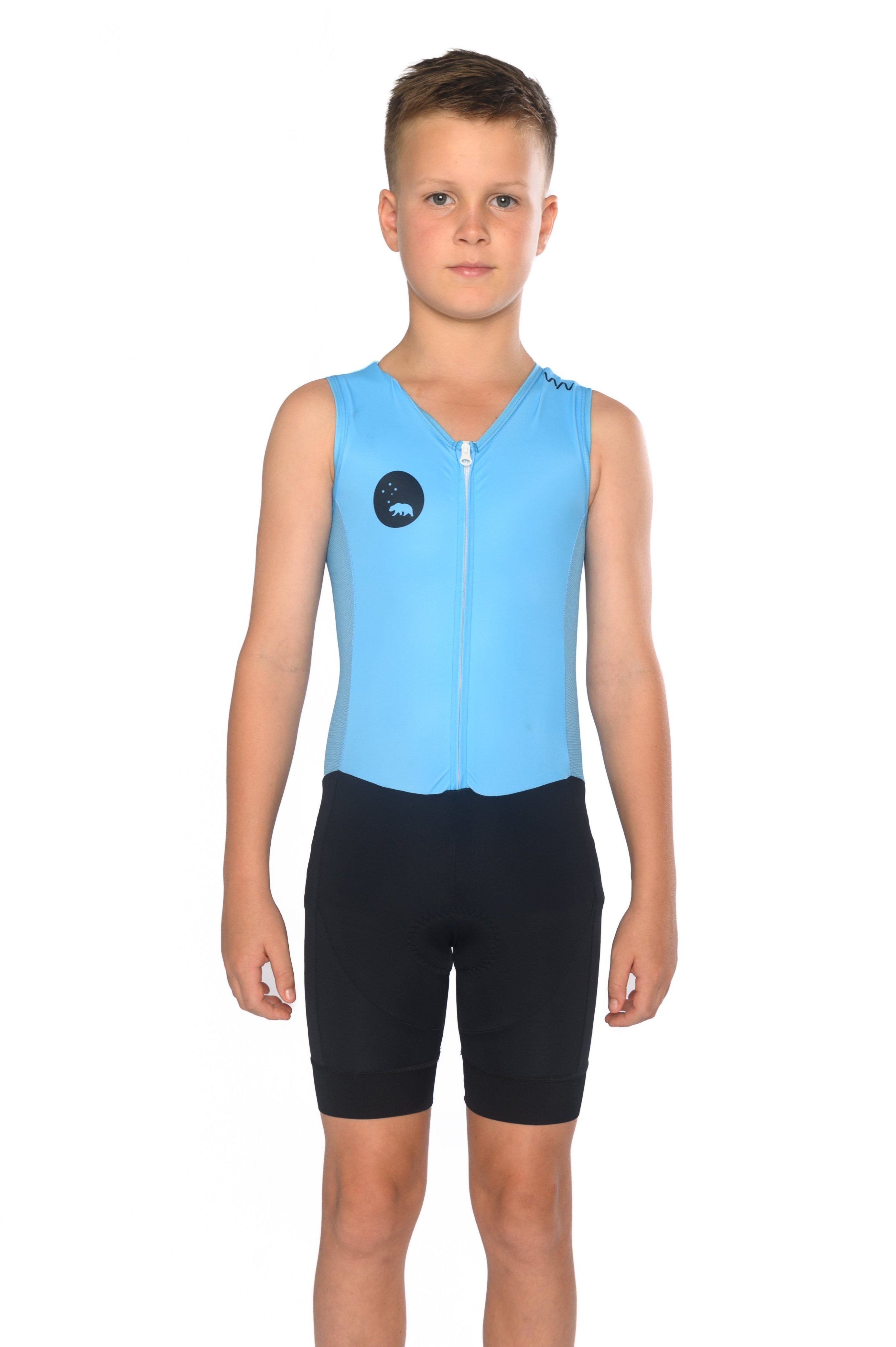 Unisex Youth Triathlon Suit - Sky Blue