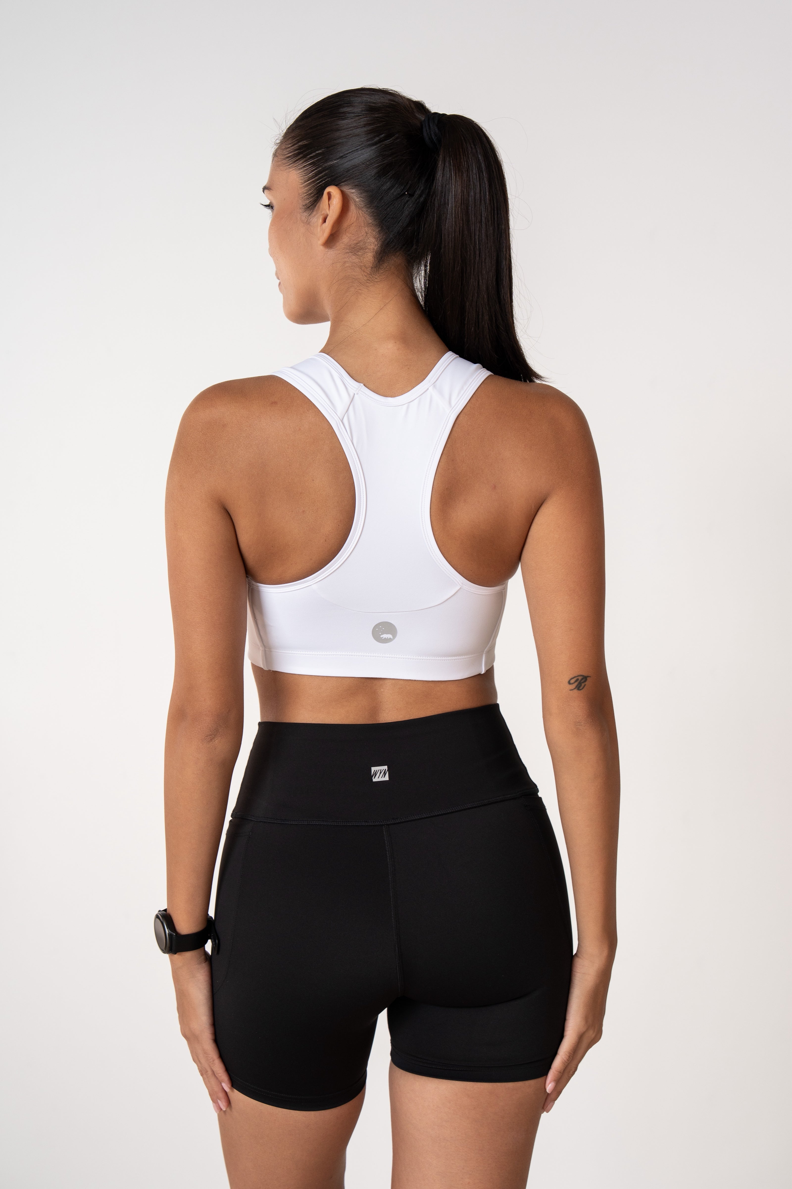 Women's Racergirl Racerback Sports Bra - white