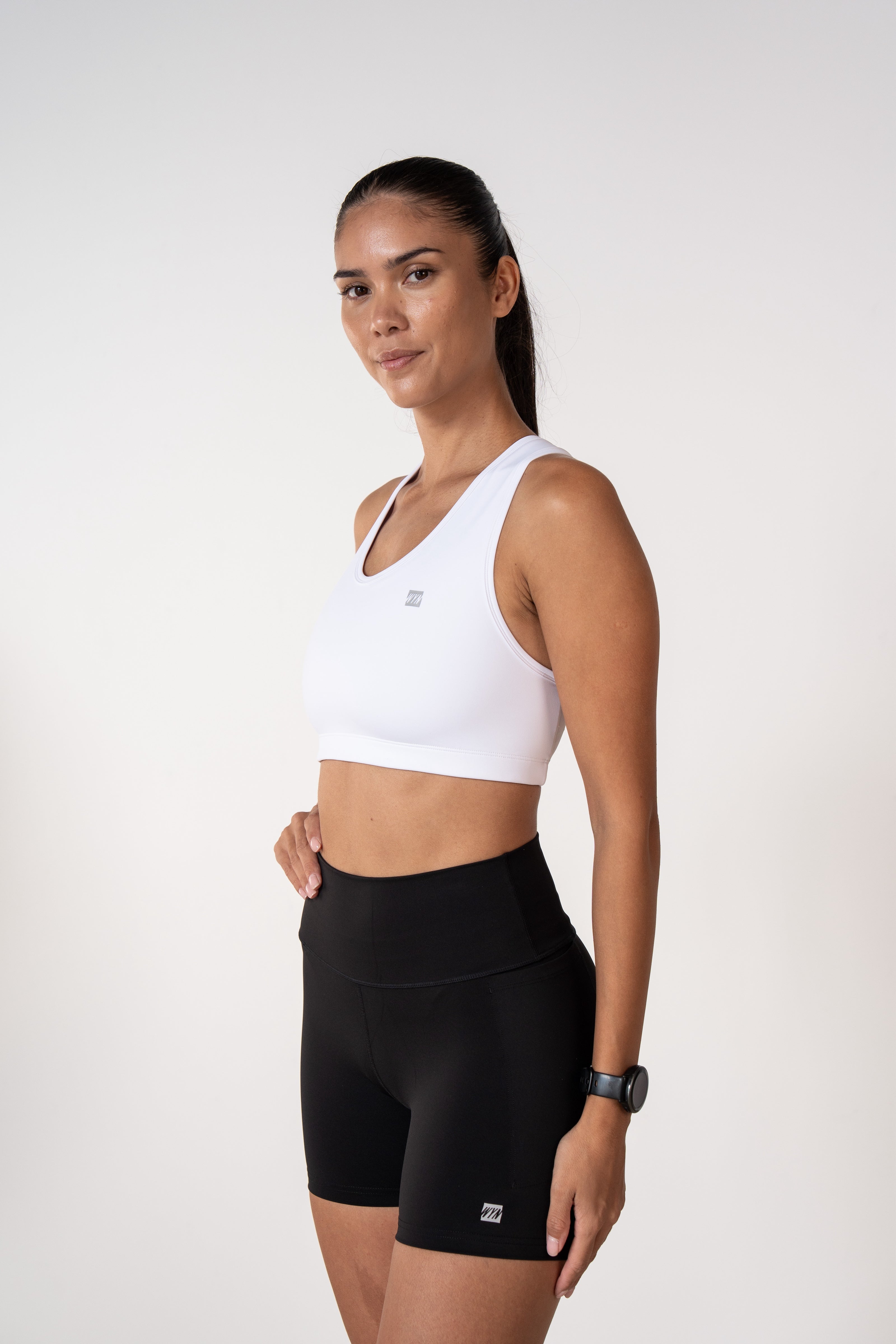 Women's Racergirl Racerback Sports Bra - white