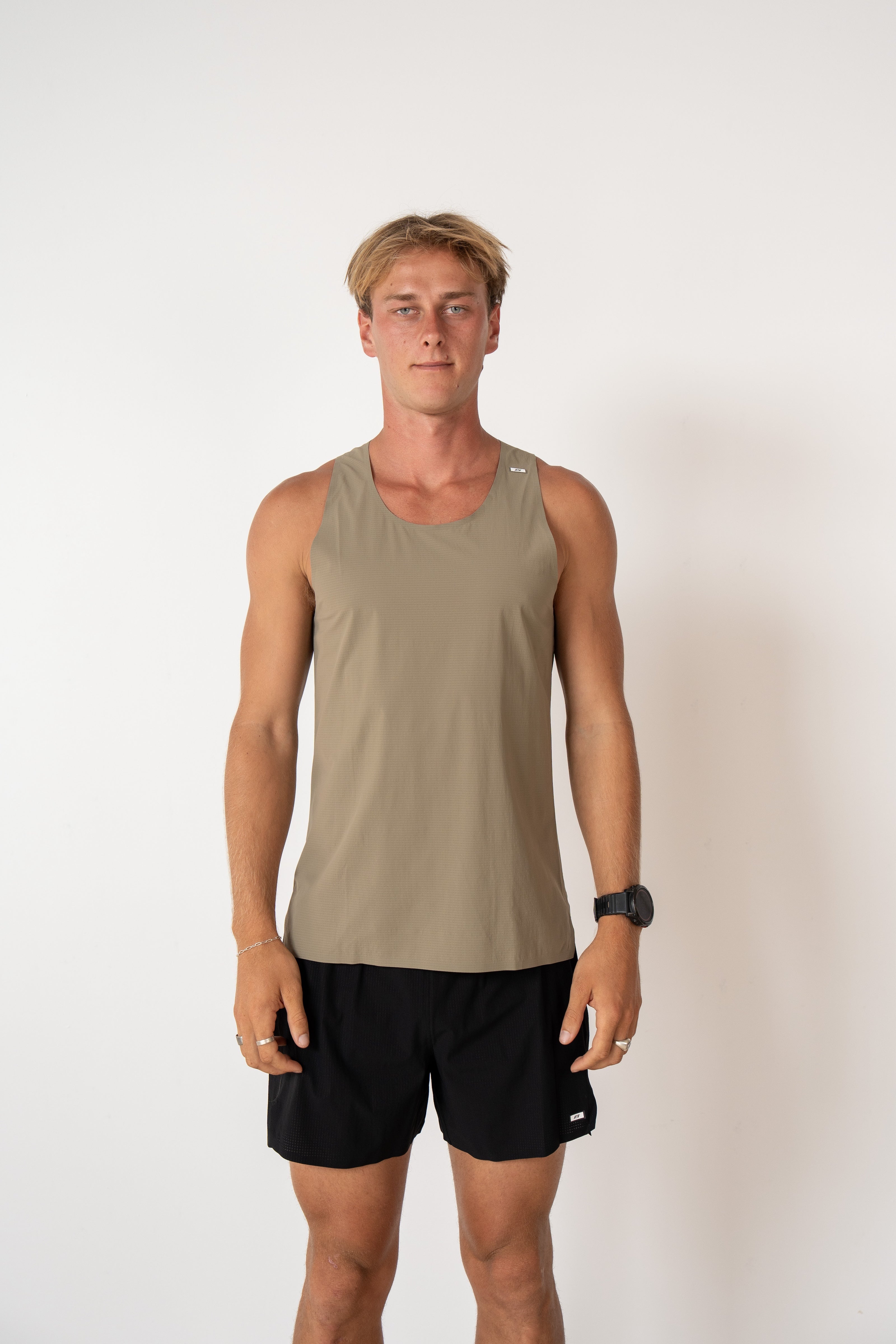 Men's Pace Tank - Khaki