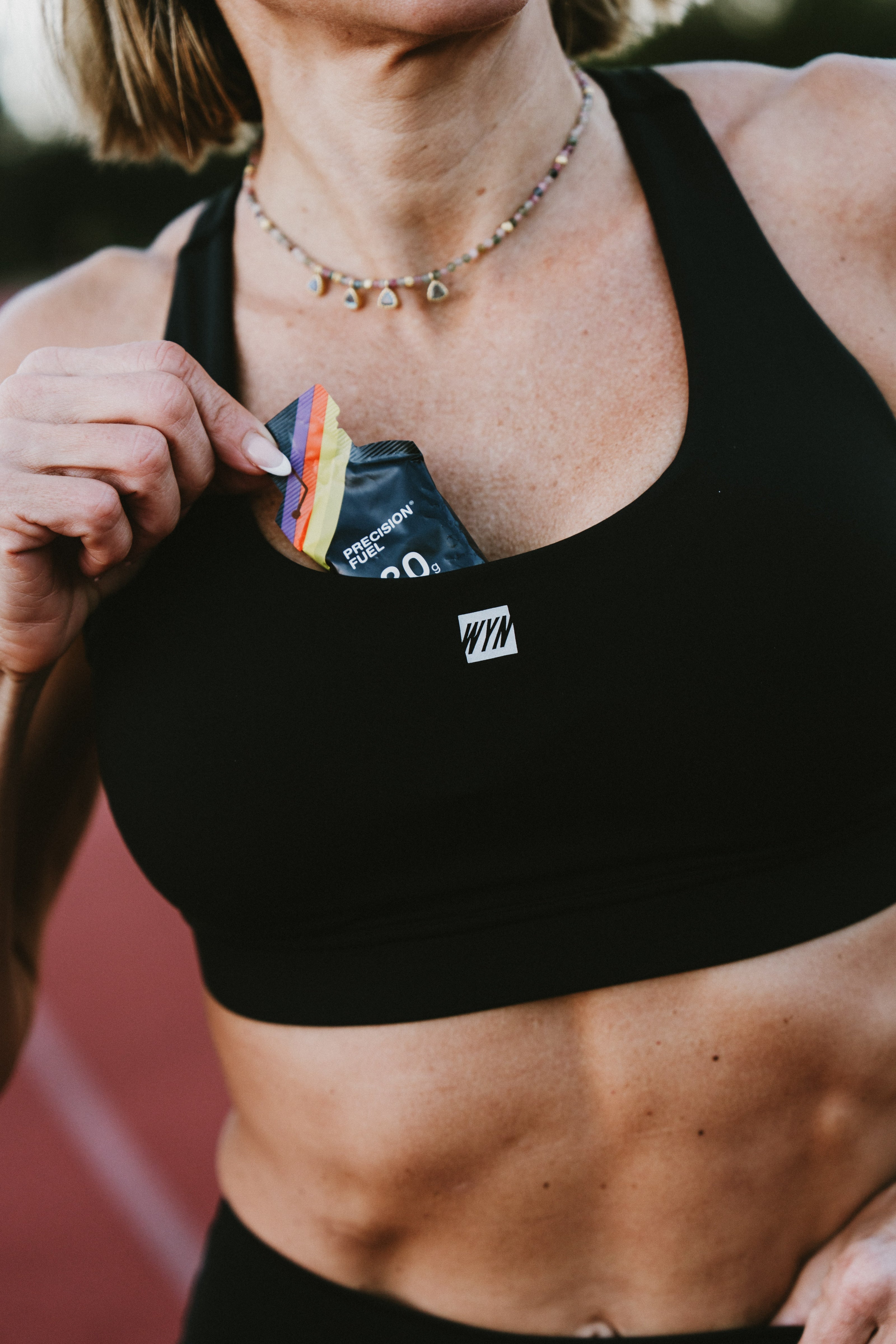 Women's Stash Racerback Bra - Black