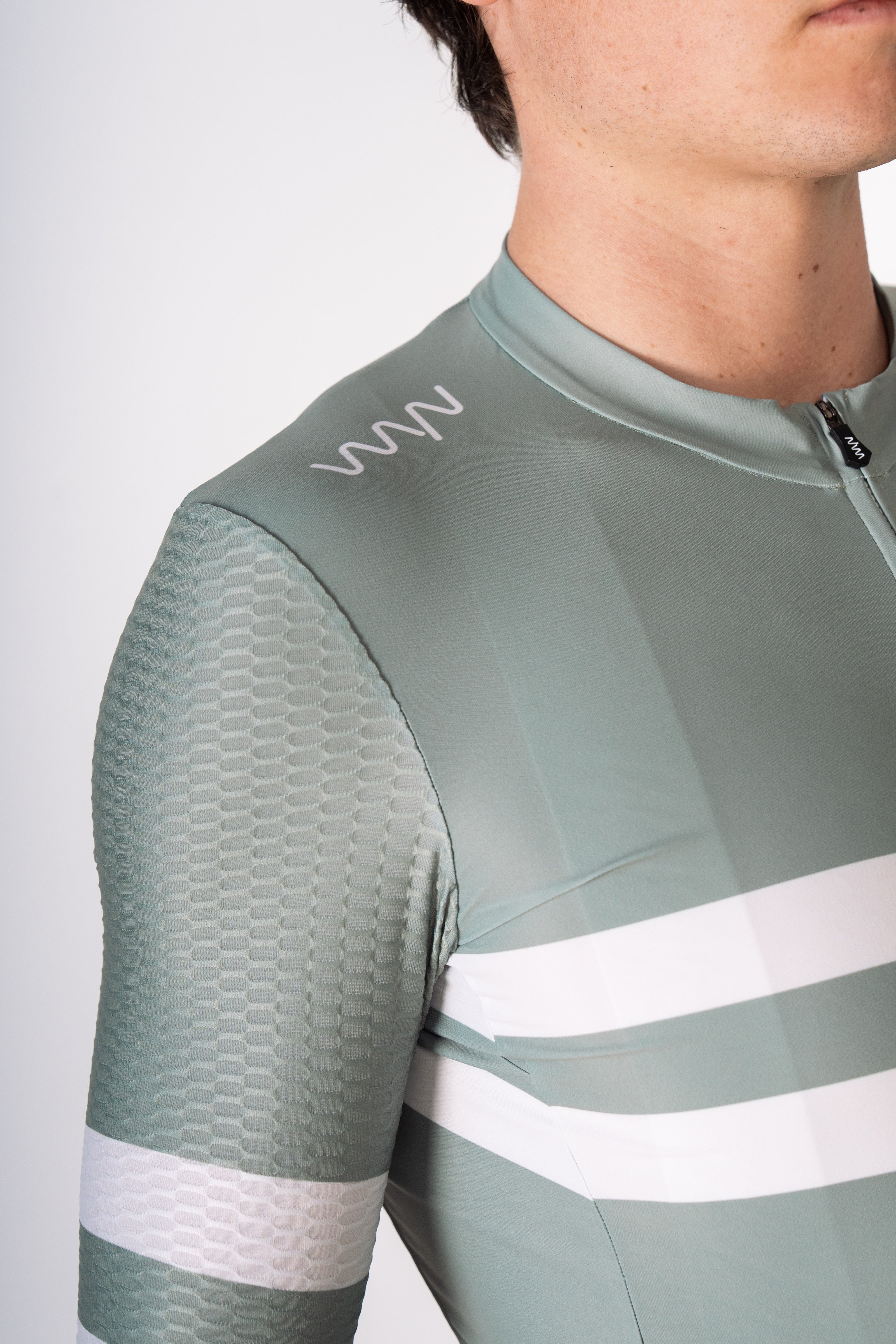 Men's Training Day Cycling Jersey - Sage Green/Ivory
