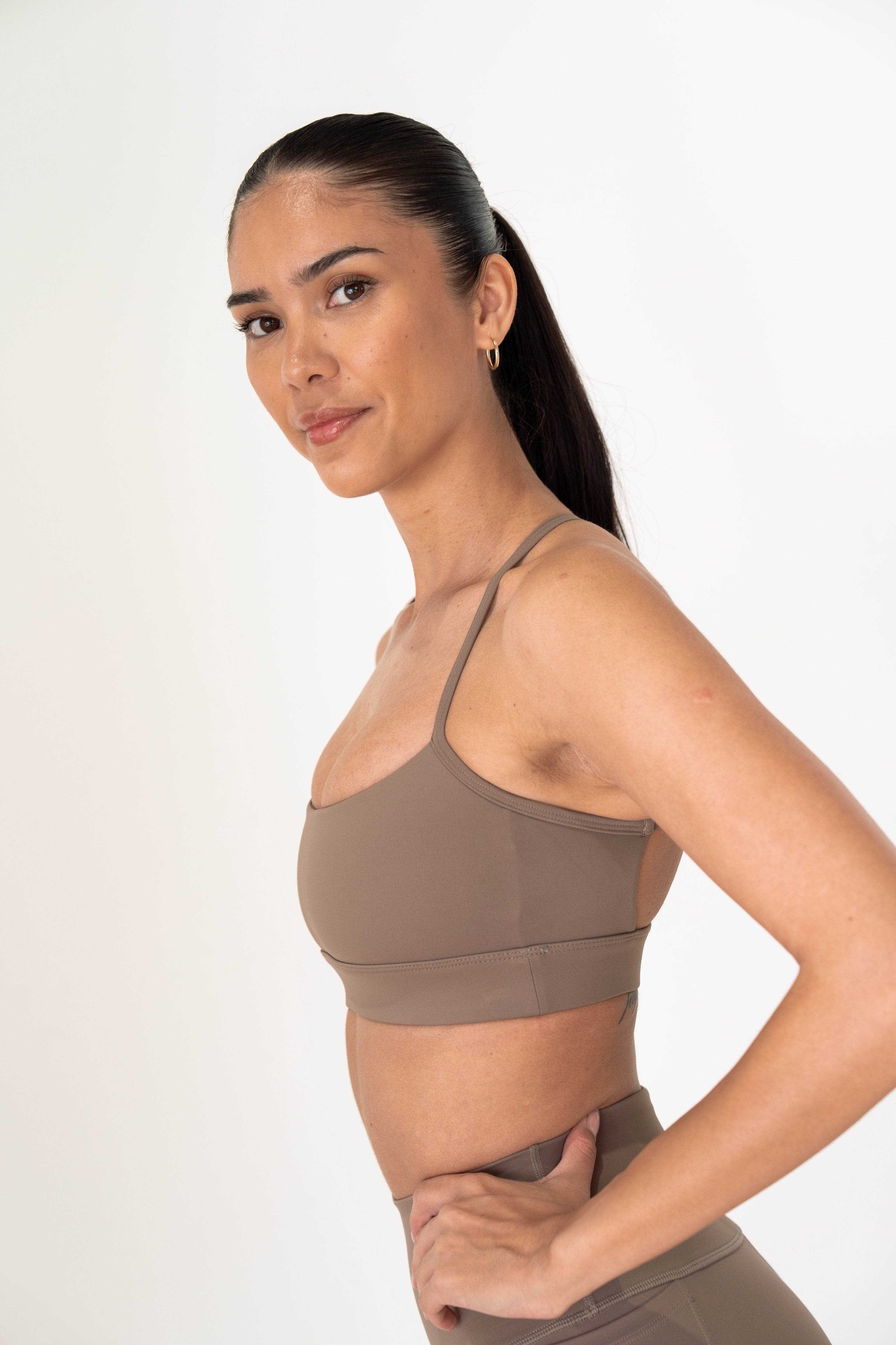 Women's Hybrid Bra - Truffle
