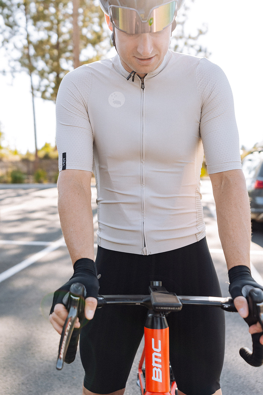 men's LUCEO hex racer cycling jersey - champagne