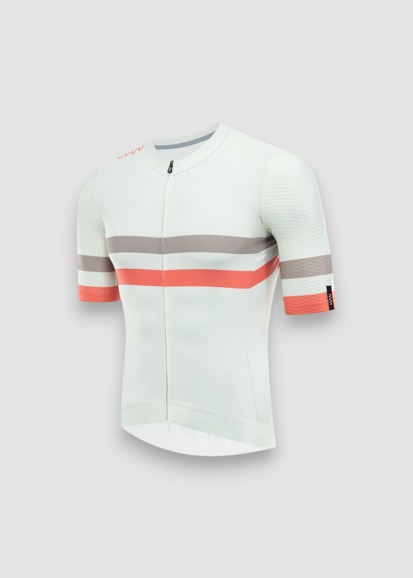 Men's Training Day Cycling Jersey - Ivory/Coral