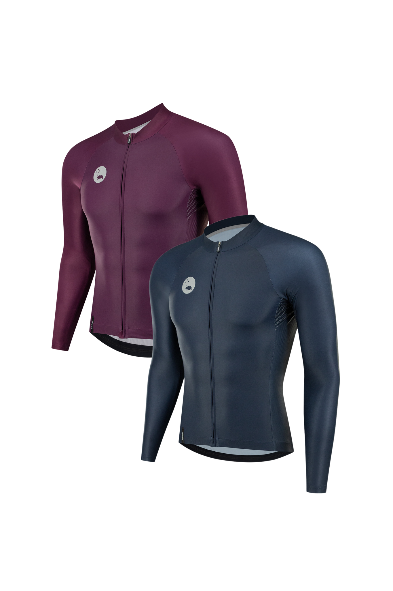 Men's Lightweight Long Sleeve Cycling Jersey: Custom 2 Pack