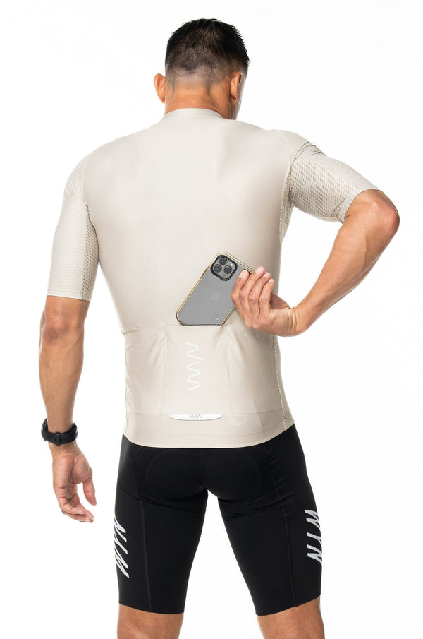 men's LUCEO hex racer cycling jersey - champagne