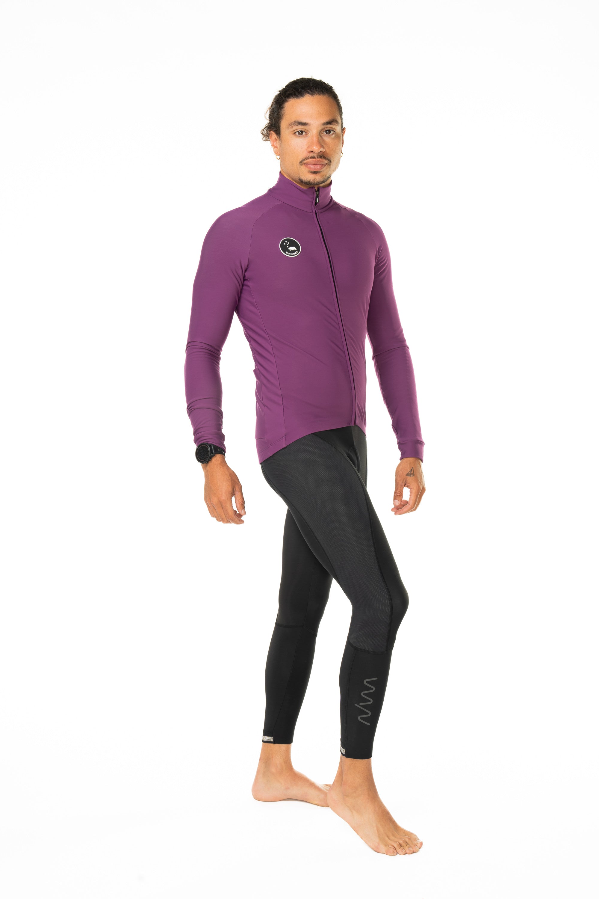 Men's Italian Thermal Cycling Jacket - Tyrian