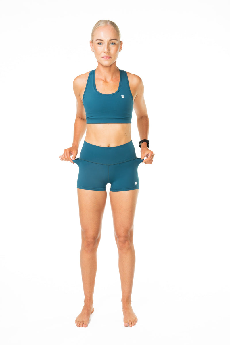 WYN Active PR shorts 2.0 (with side pockets) - Jade
