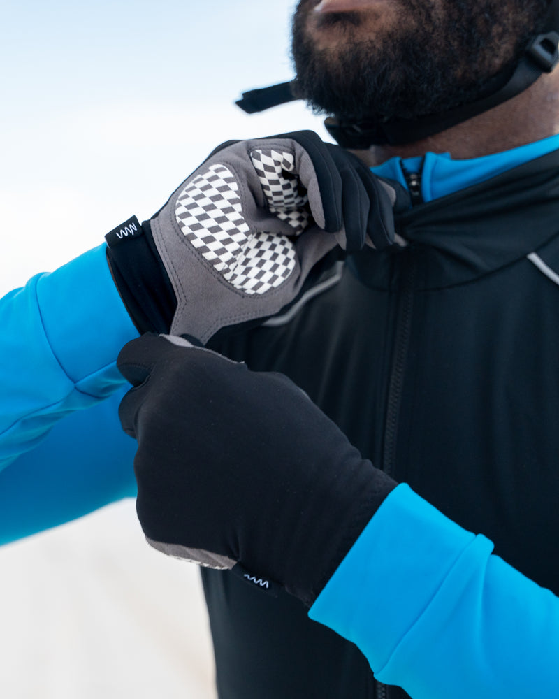 essentials light thermal gloves- black