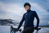 women's fleece thermal cycling jacket - deep navy