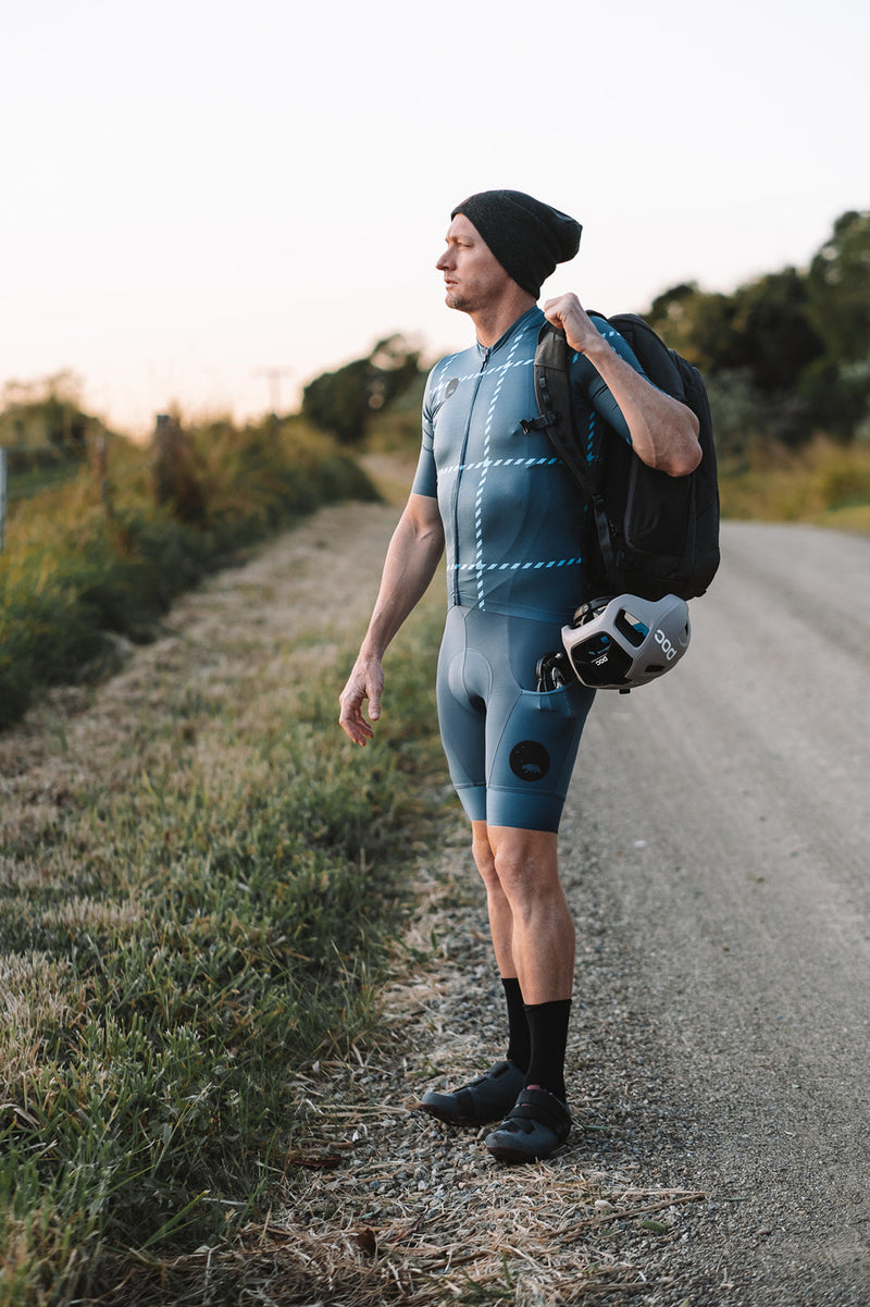 men's ROAM premium cycling jersey - sierra blues