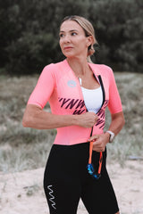 women's volt hi velocity triathlon suit - melon