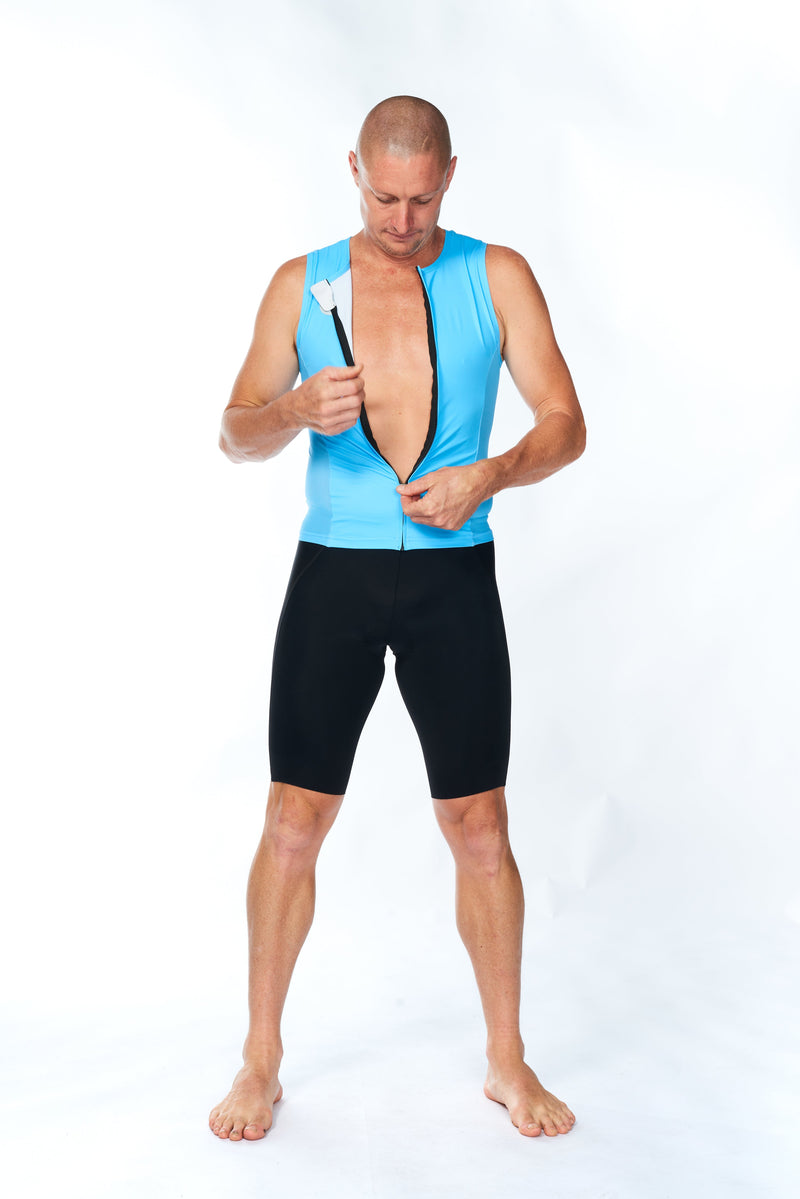 men's tri classics sleeveless top - sky blue