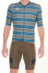 men's ROAM premium cycling jersey - alt stripe blue