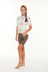women's ROAM cycling bib shorts - olive