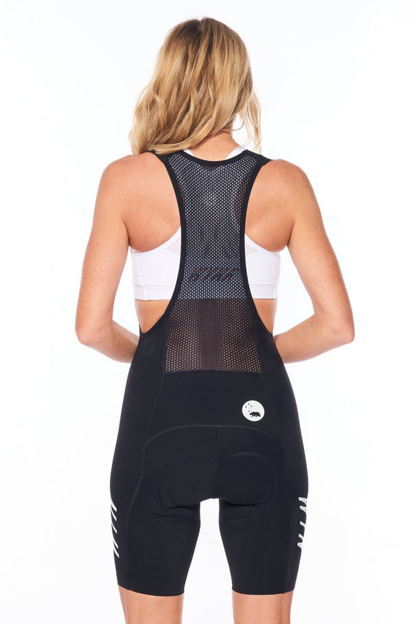 women's LTD velocity 2.0 cycling bib shorts - matte black