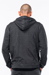 WYN by MALO men's ultimate travel hoodie - slate heather