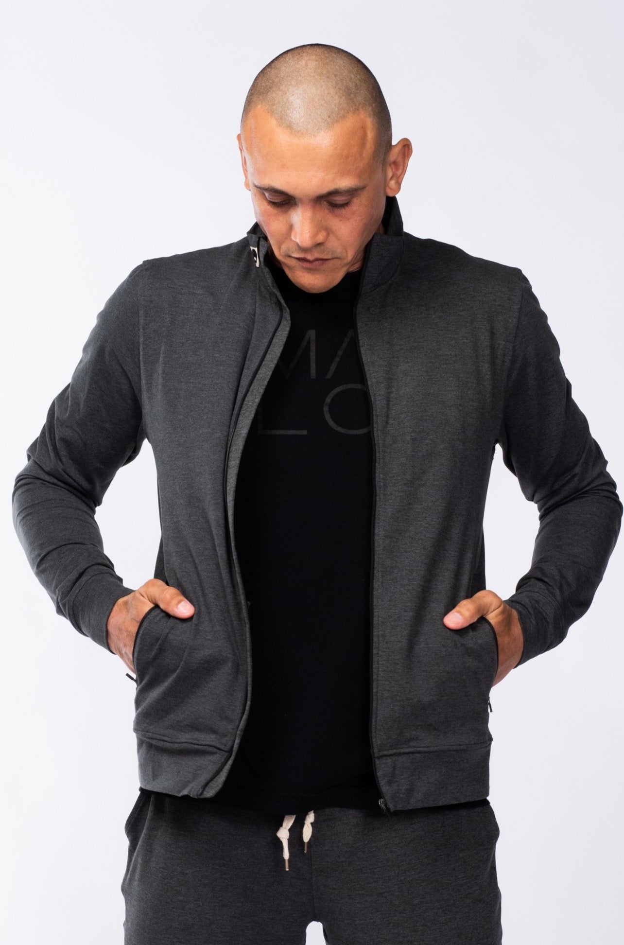 WYN Men's Bomber Jacket - Slate Heather