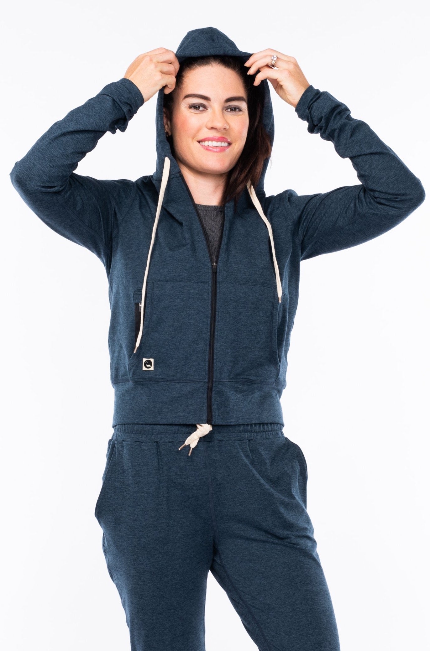 WYN Women's Ultimate Travel Hoodie - Indigo Heather