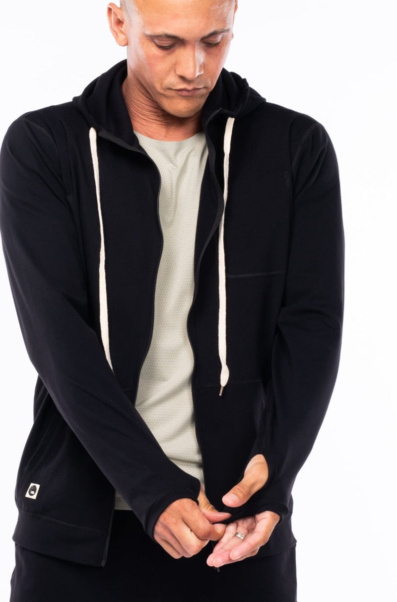 WYN by MALO men's ultimate travel hoodie - black