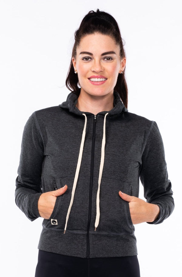 WYN by MALO women's ultimate travel hoodie - slate heather