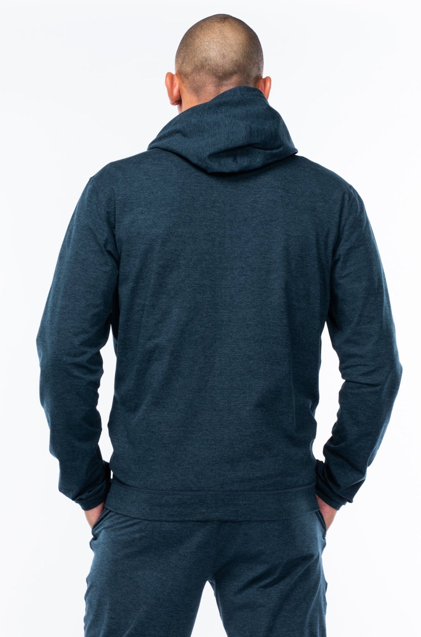 WYN Men's Ultimate Travel Hoodie - Indigo Heather