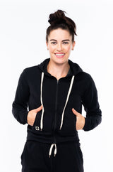 WYN by MALO women's ultimate travel hoodie - black