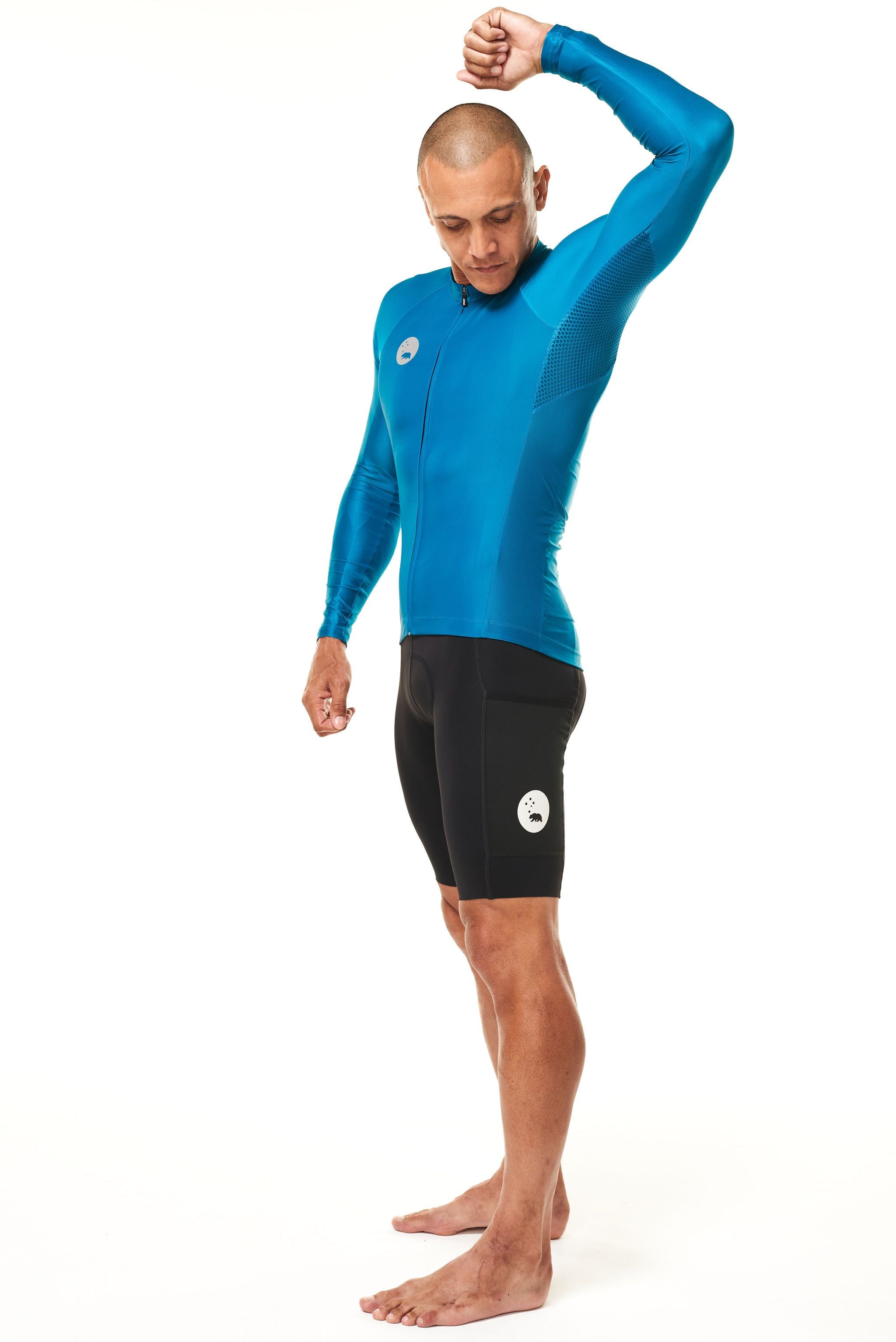 Men's Lightweight Long Sleeve Cycling Jersey - Jade