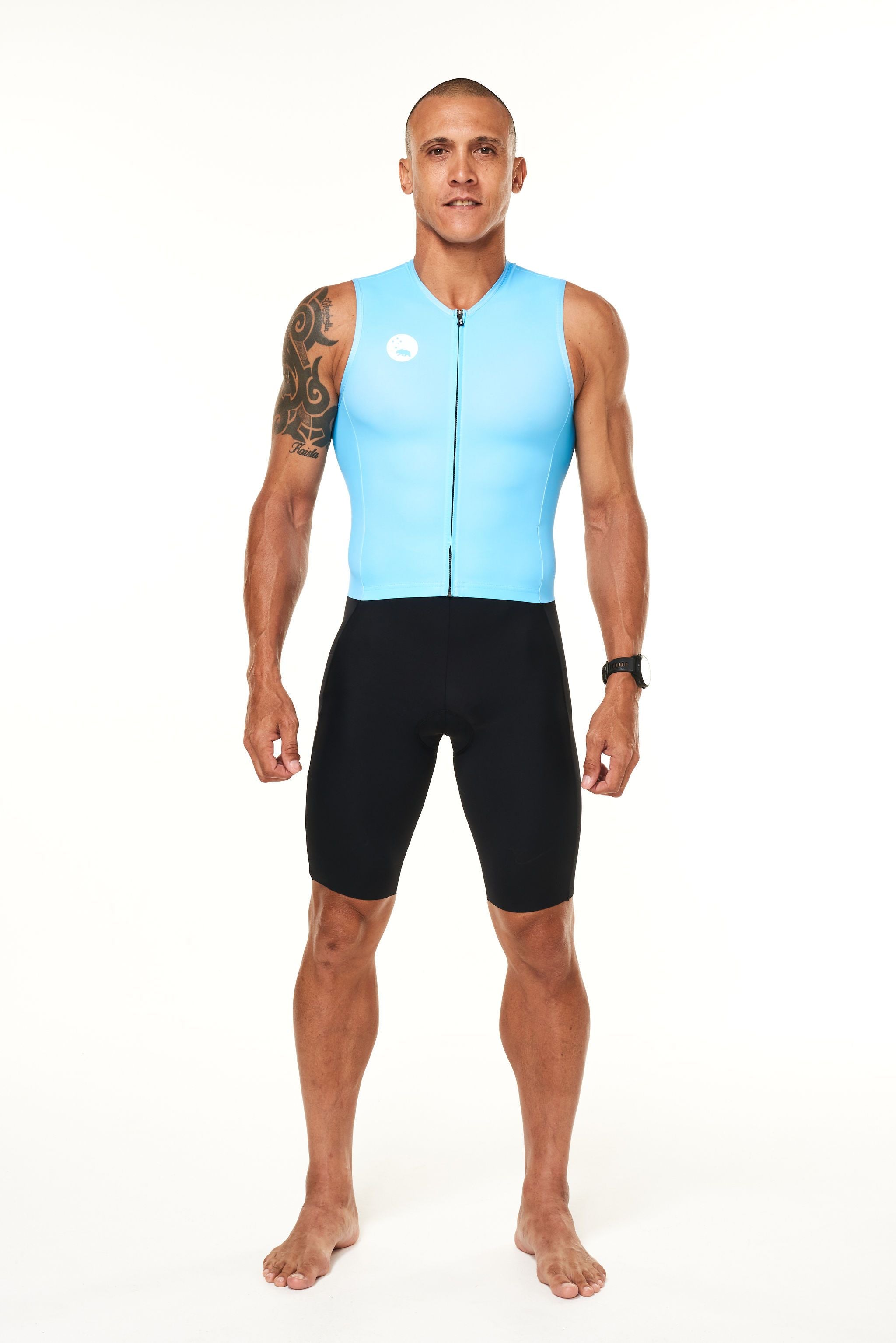 Men's Velocity Sleeveless Tri Suit - Sky Blue