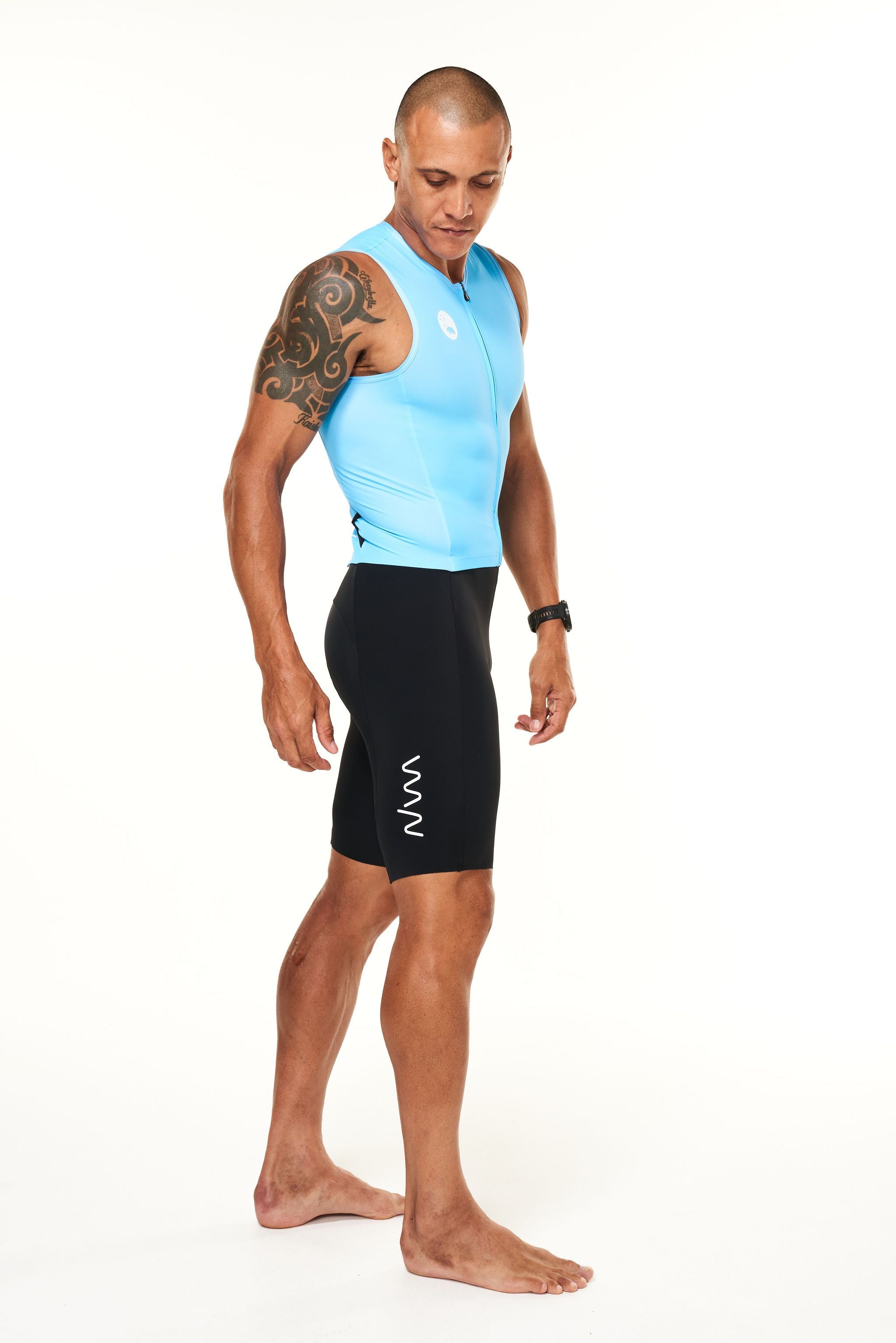 Men's Velocity Sleeveless Tri Suit - Sky Blue