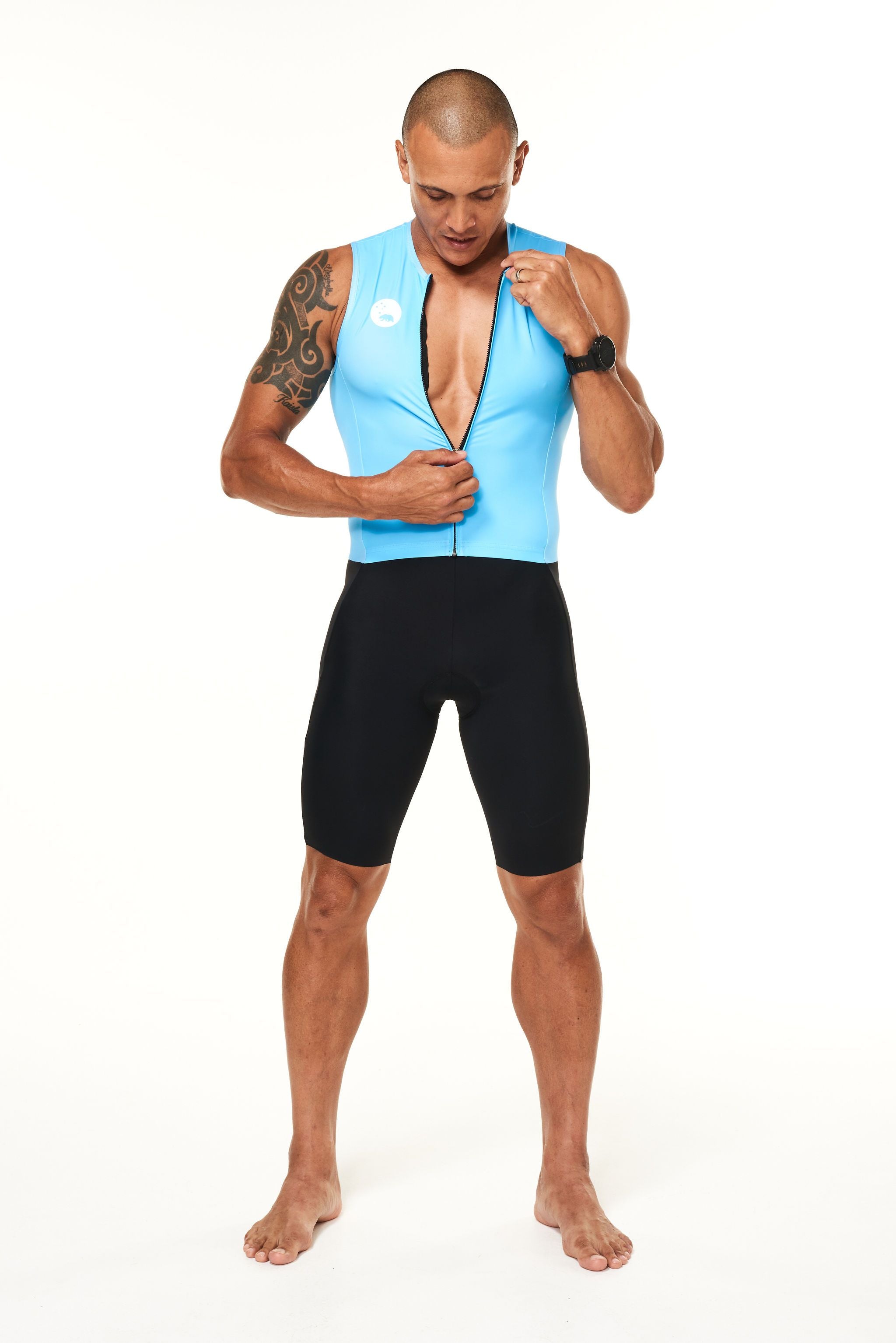 Men's Velocity Sleeveless Tri Suit - Sky Blue