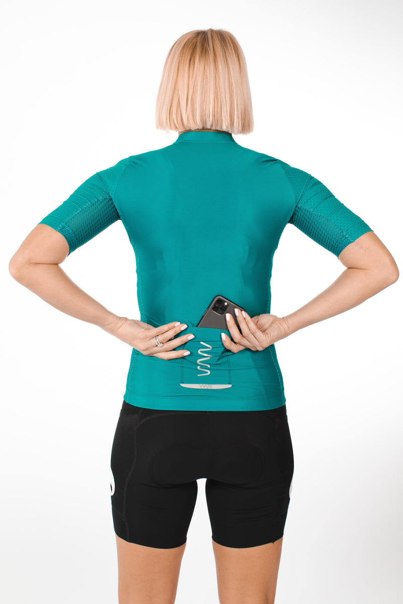 women's LUCEO hex racer cycling jersey - jade
