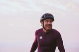 men's lightweight long sleeve cycling jersey - tyrian