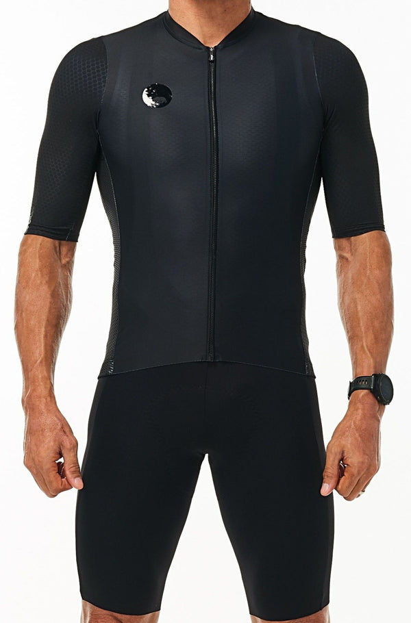 men's LUCEO hex racer cycling jersey - black
