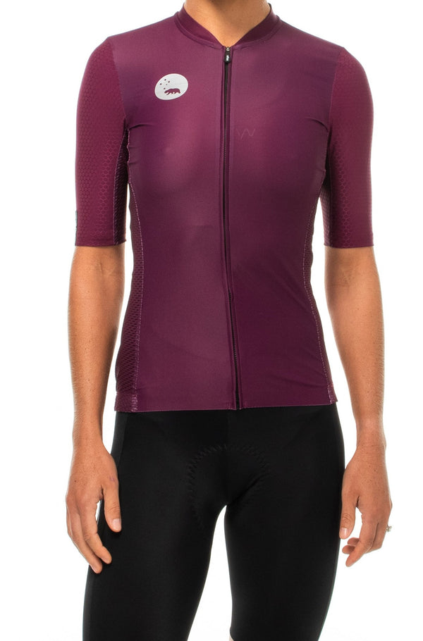 women's LUCEO hex racer cycling jersey - tyrian