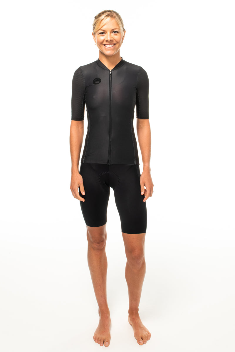 women's LUCEO hex racer cycling jersey - black