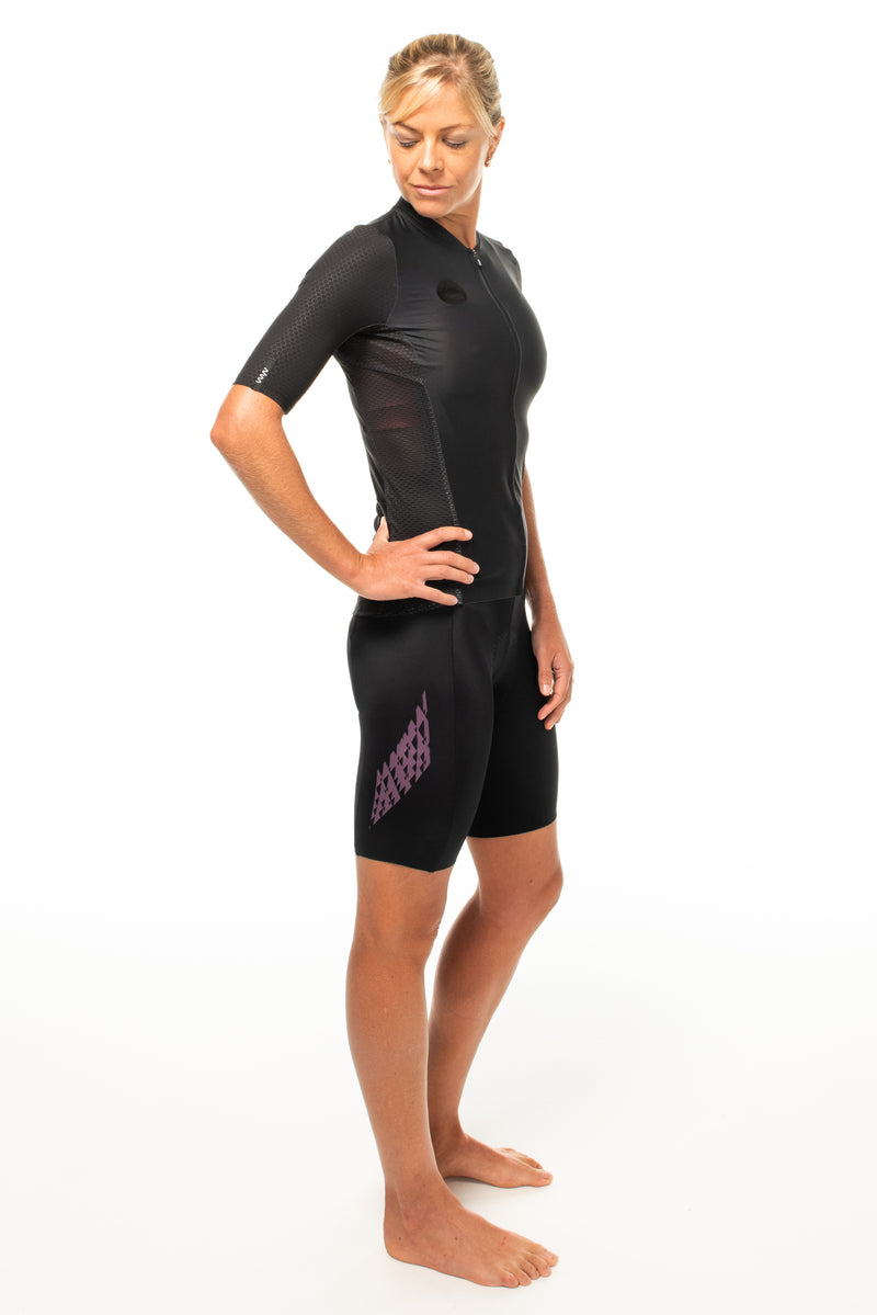 women's LUCEO hex racer cycling jersey - black