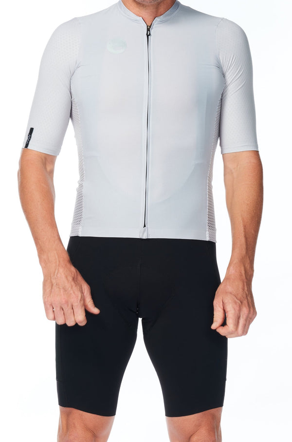 men's LUCEO hex racer cycling jersey - silver